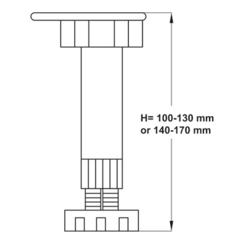 Chân Tủ Cho Ván Gỗ Hafele 637.15.012 – ảnh 2