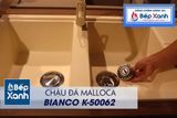 Chậu đá Malloca Bianco K-50062 / Màu kem / Phủ nano kháng khuẩn