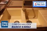 Chậu đá Malloca Bianco K-50062 / Màu kem / Phủ nano kháng khuẩn