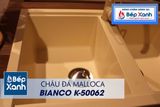 Chậu đá Malloca Bianco K-50062 / Màu kem / Phủ nano kháng khuẩn