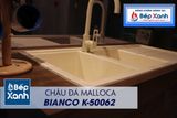 Chậu đá Malloca Bianco K-50062 / Màu kem / Phủ nano kháng khuẩn