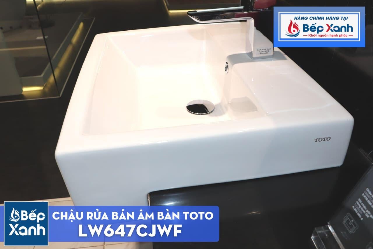 Chậu Rửa Bán Âm Bàn ToTo LW647CJWF – ảnh 6