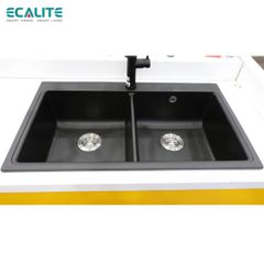 Chậu rửa đá đôi Granite 2A-Series Ecalite EGS-6006.8651B ảnh 4