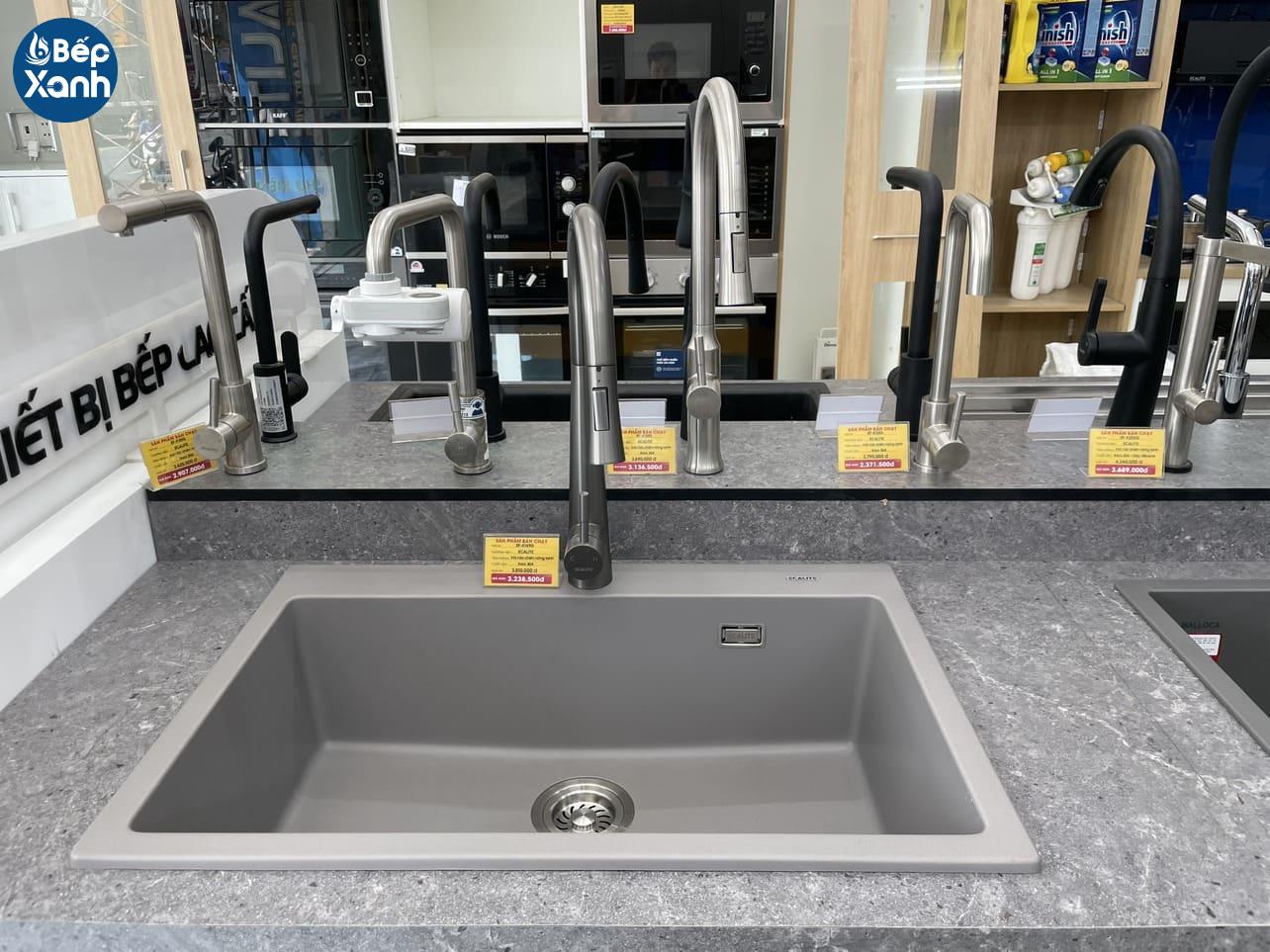 Chậu rửa chén đá Granite 1 hộc lớn 1A-Series Ecalite EGS-6001.27545LG – ảnh 4