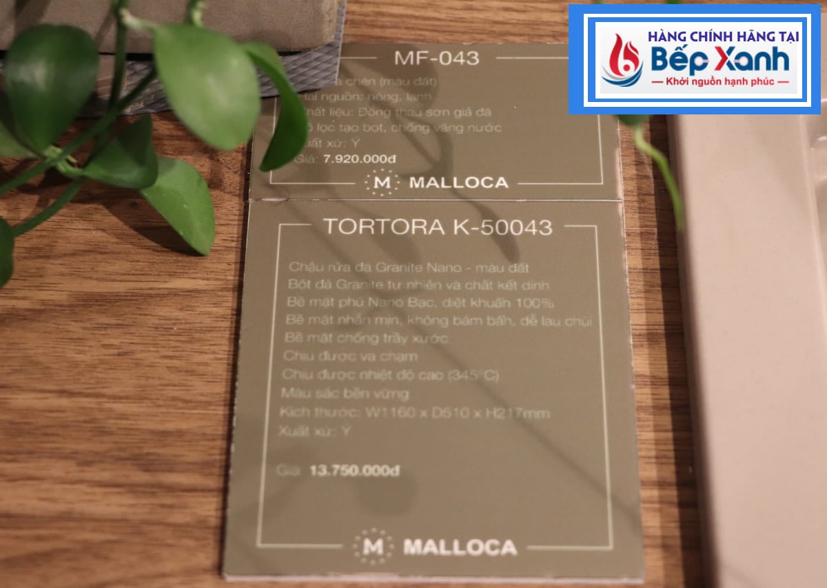 Chậu đá Malloca Tortora K-50043 / Màu đất / Phủ nano kháng khuẩn – ảnh 7