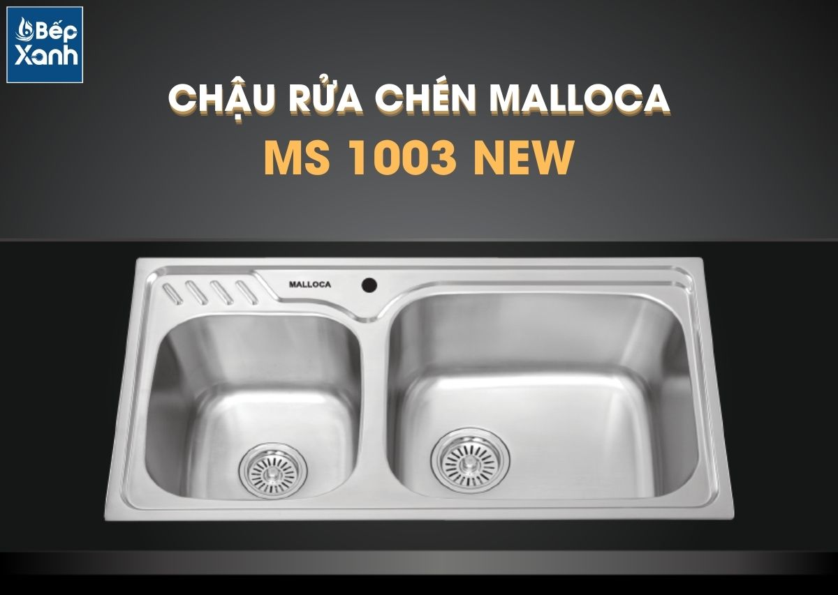 Chậu rửa chén Inox Malloca MS 1003 New - Chậu rửa chén Malloca MS 1003 NEW với thiết kế hai hộc lệch Chậu rửa chén Inox Malloca MS 1003 New - Chậu rửa chén Malloca MS 1003 NEW với thiết kế hai hộc lệch
