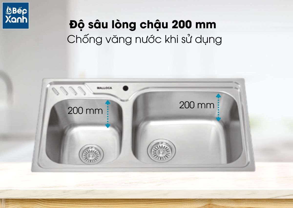 Chậu rửa chén Inox Malloca MS 1003 New - Kích thước và lắp đặt Chậu rửa chén Inox Malloca MS 1003 New - Kích thước và lắp đặt