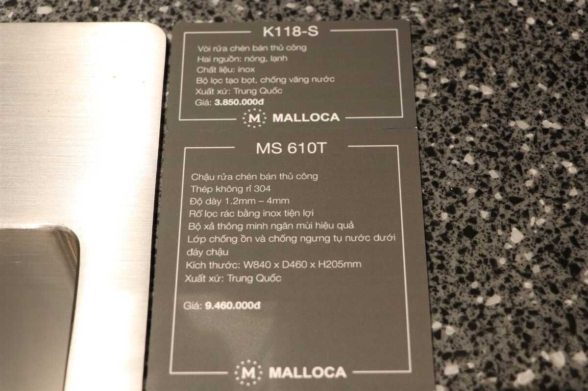 Chậu rửa chén Inox Malloca MS 610T - Inox 304 dễ vệ sinh Chậu rửa chén Inox Malloca MS 610T - Inox 304 dễ vệ sinh