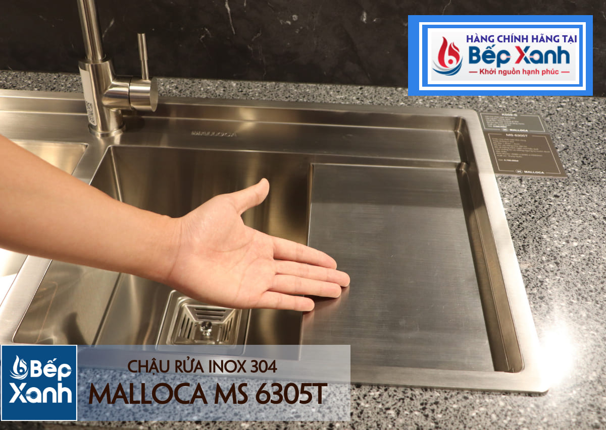 Chậu rửa chén Inox Malloca MS 6305T - Hoàn thiện khu rửa Chậu rửa chén Inox Malloca MS 6305T - Hoàn thiện khu rửa