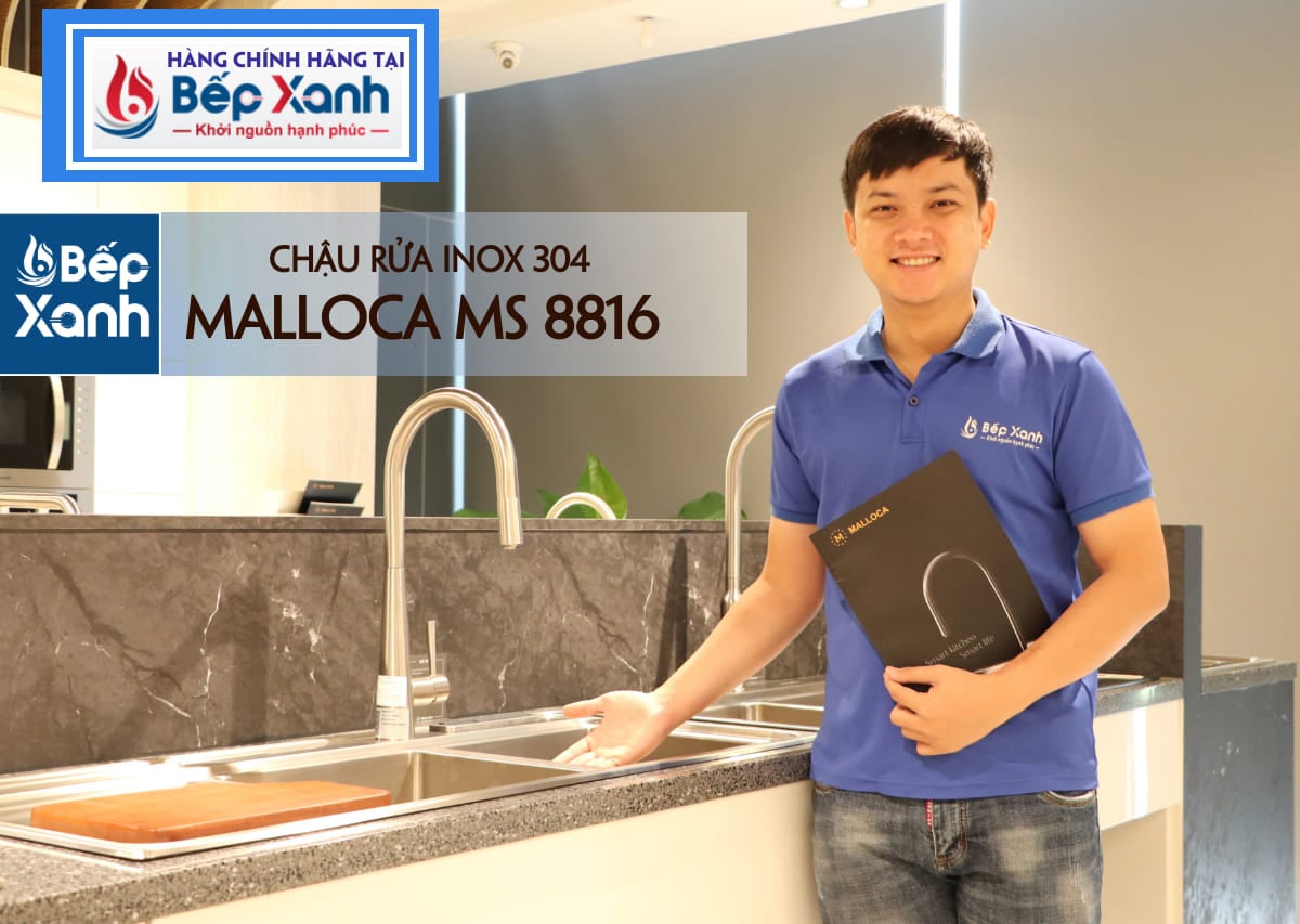Chậu rửa chén Inox Malloca MS 8816 - Phối hợp chậu MS 8816 với vòi và phụ kiện Chậu rửa chén Inox Malloca MS 8816 - Phối hợp chậu MS 8816 với vòi và phụ kiện