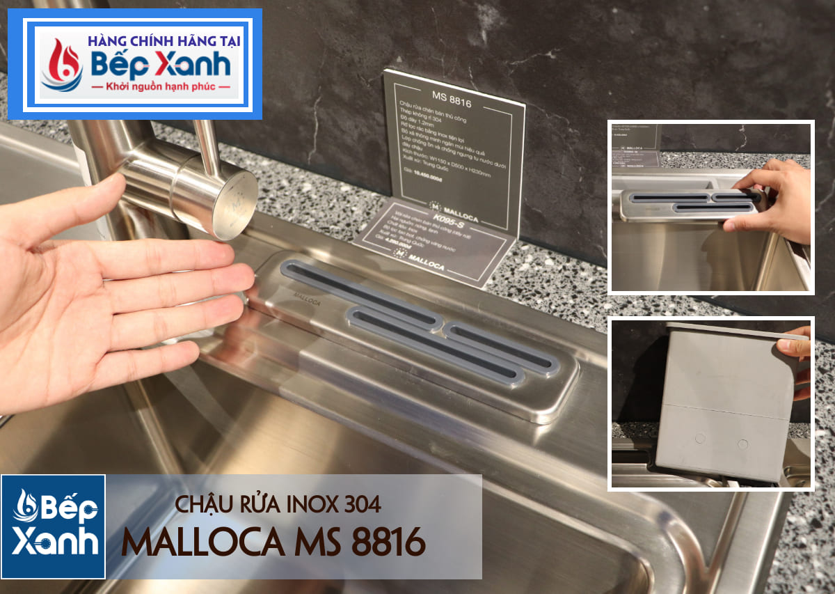 Chậu rửa chén Inox Malloca MS 8816 – ảnh 8