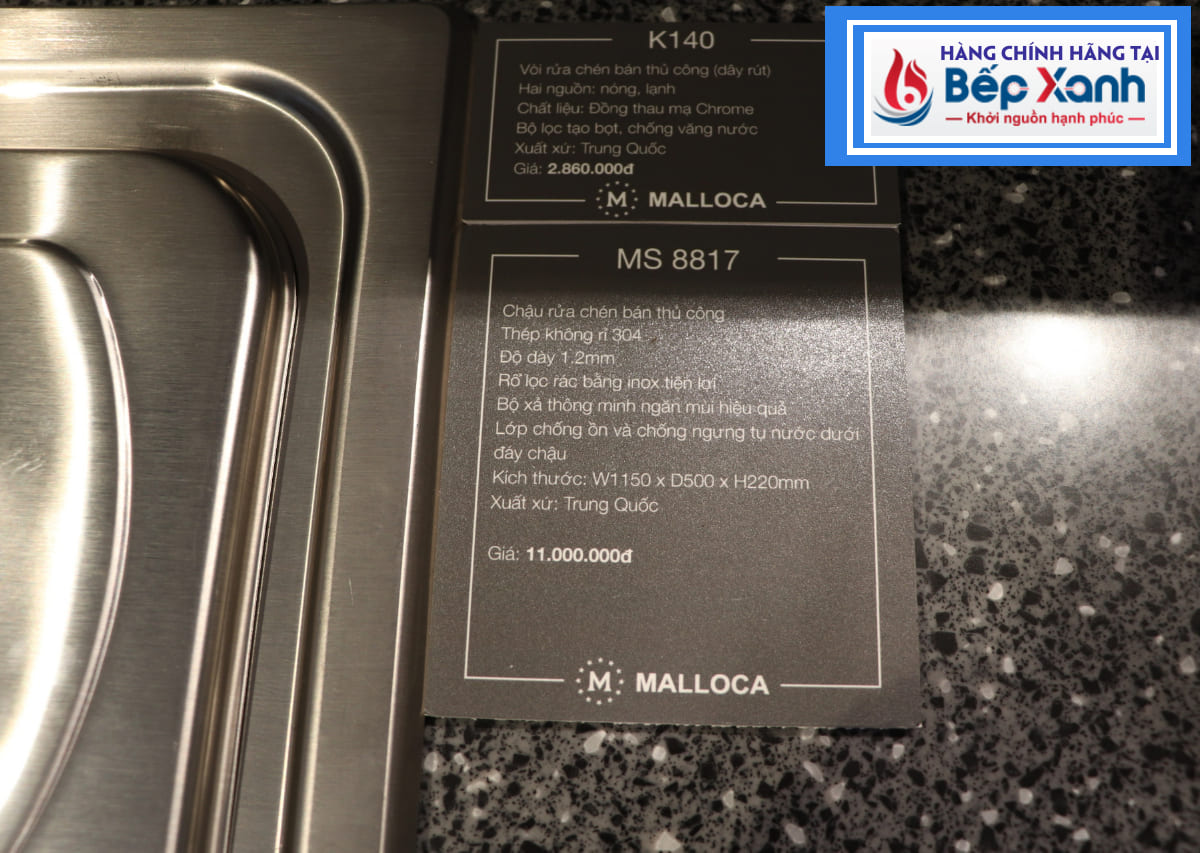 Chậu rửa chén Inox Malloca MS 8817 – ảnh 7