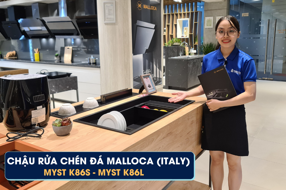 Chậu đá màu đen Malloca MYST K86S - MYST K86L – ảnh 7
