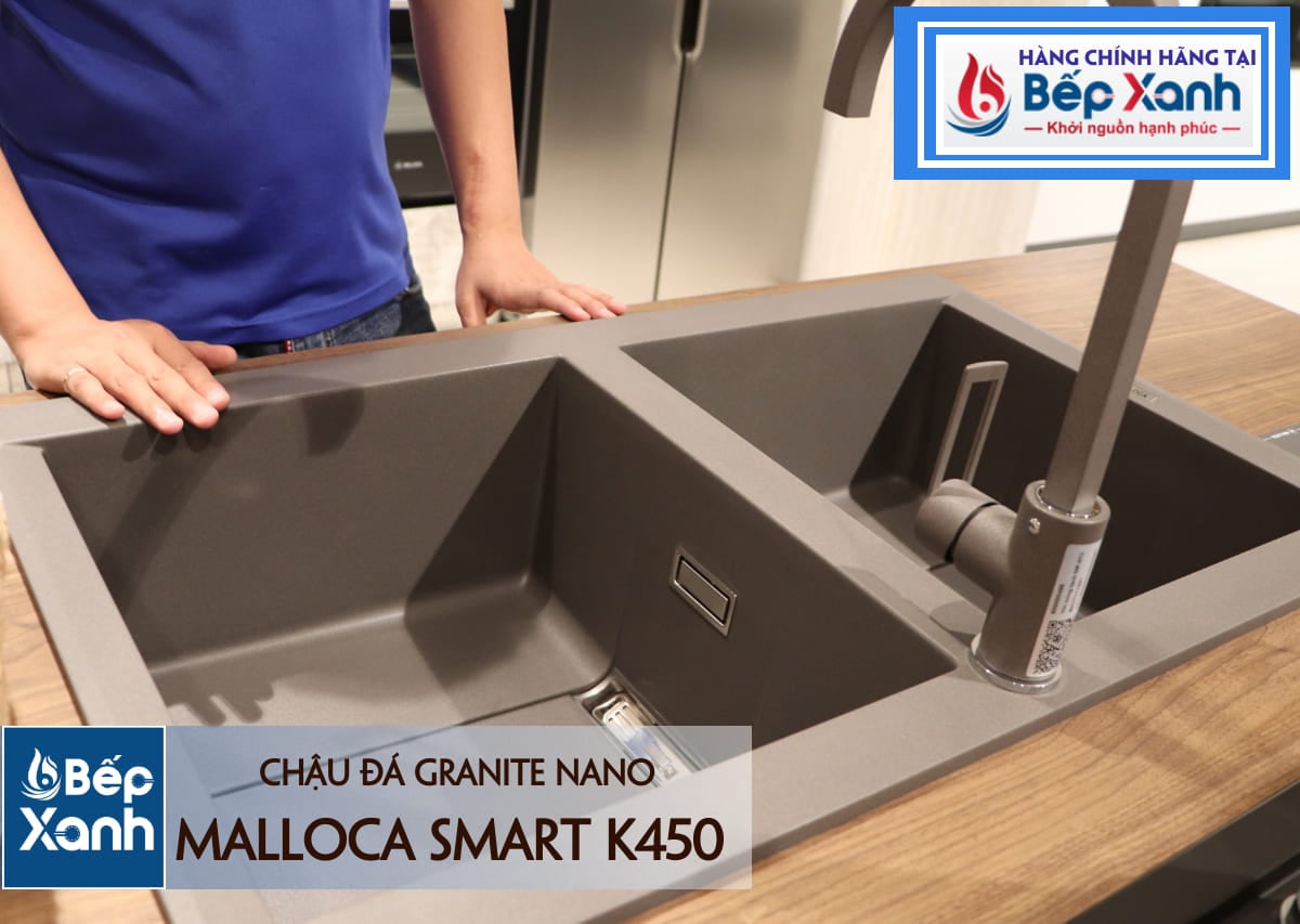 Chậu đá Malloca SMART K450 / Màu xám / Phủ nano kháng khuẩn – ảnh 7