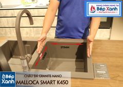 Chậu đá Malloca SMART K450 / Màu xám / Phủ nano kháng khuẩn ảnh 9