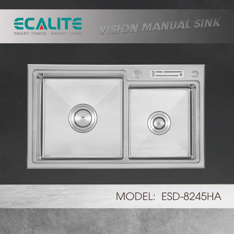 Chậu rửa chén Vision Manual Sink Ecalite ESD-8245HC – ảnh 2