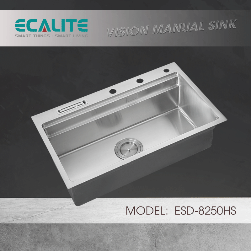 Chậu rửa chén 1 hộc lớn Vision Manual Sink Ecalite ESD-8250HS – ảnh 2