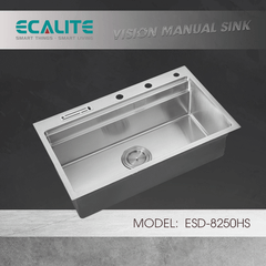 Chậu rửa chén 1 hộc lớn Vision Manual Sink Ecalite ESD-8250HS ảnh 2
