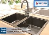 Chậu đá Malloca Nero K-45040 / Màu đen / Phủ nano kháng khuẩn