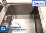 Chậu đá Malloca Nero K-45040 / Màu đen / Phủ nano kháng khuẩn