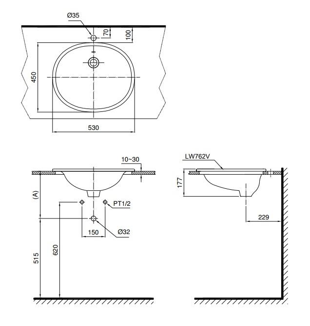 Chậu Rửa Dương Vành ToTo L762 – ảnh 2