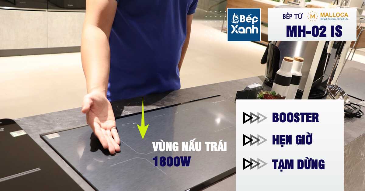 Bếp từ 2 vùng nấu Malloca MH-02IS / Kính Eurokera, dạng xước Metalic kiểu mới – ảnh 8