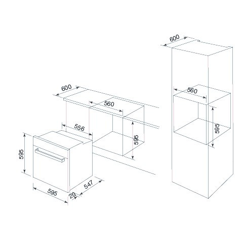 Lò Nướng Âm Tủ Malloca MOV-726 MC - Khoang thép không gỉ và tiện ích