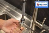 Vòi rửa chén nóng lạnh Malloca K095-S / Inox 304, có dây rút