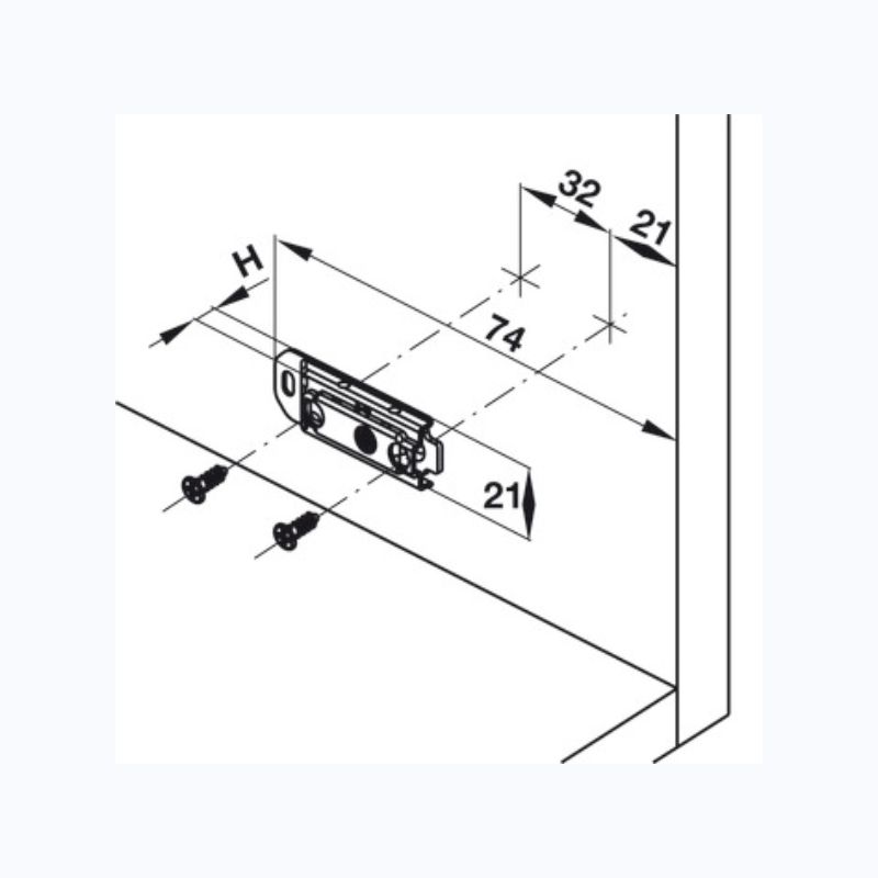 Đế bản lề Hafele 334.90.019 – ảnh 2
