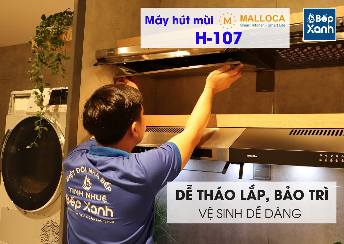 Máy hút mùi Cổ điển 70cm Malloca H107 (Thân Inox) – ảnh 7