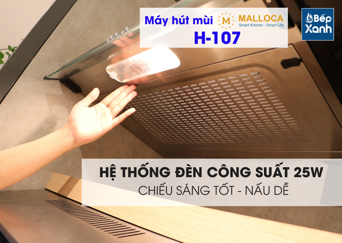 Máy hút mùi Cổ điển 70cm Malloca H107 (Thân Inox) – ảnh 6