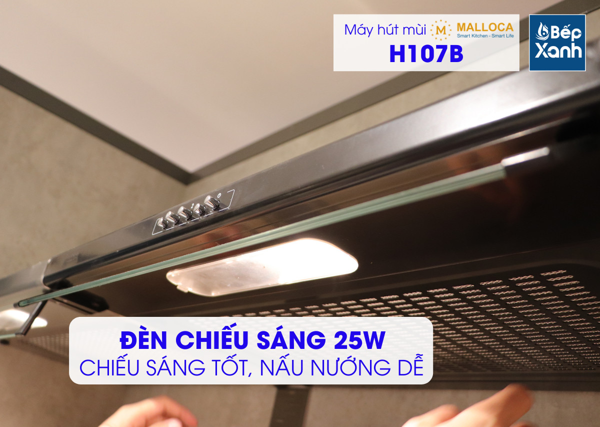 Máy hút mùi Cổ điển 70cm Malloca H107B (Màu đen) – ảnh 6