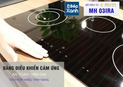 Bếp điện từ 3 vùng nấu Malloca MH 03IRA / Bếp 1 từ 2 điện, kính Eurokera ảnh 7