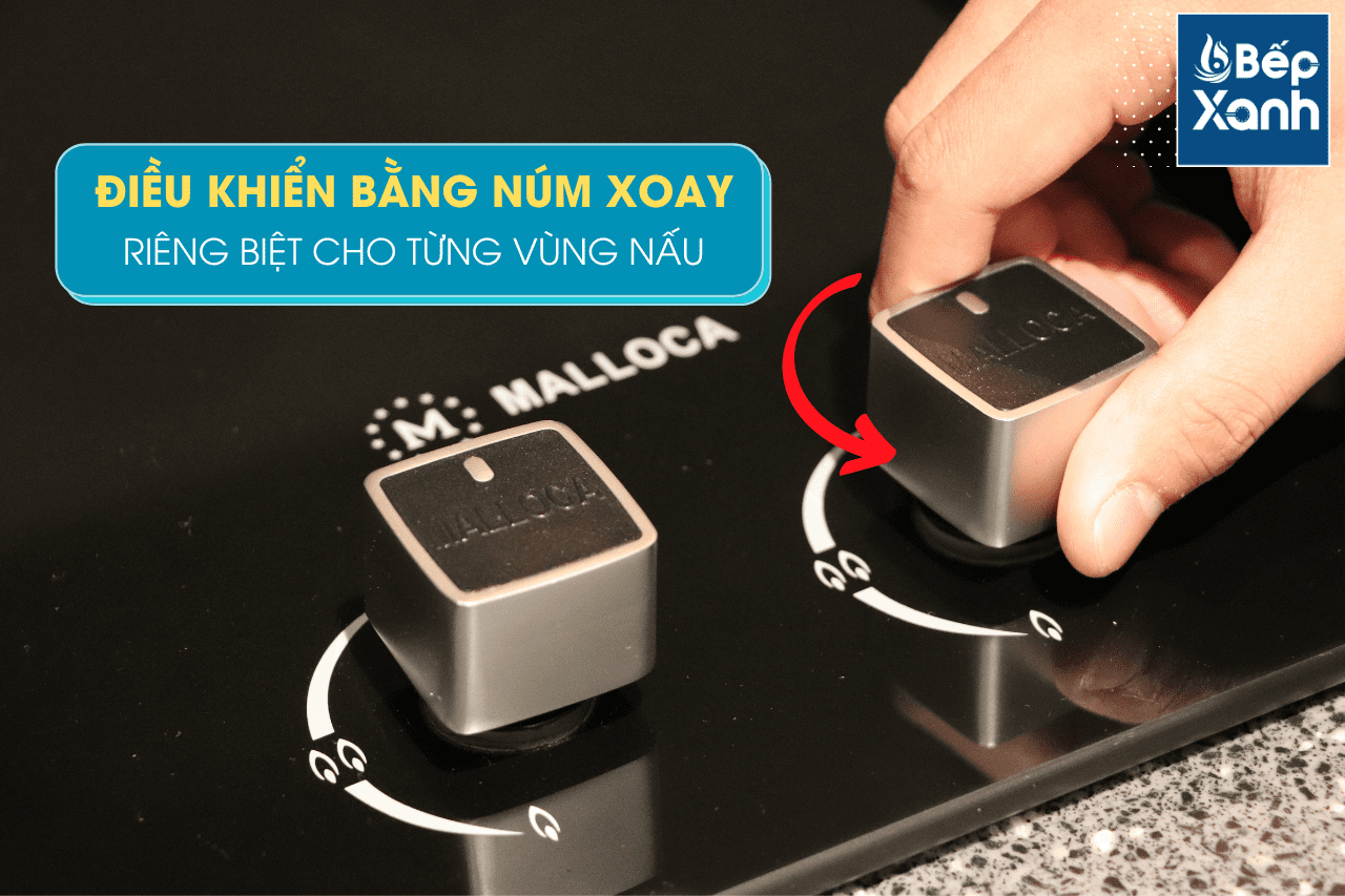 Bếp gas âm 2 vùng nấu Malloca AS 9502B/ Màu đen – ảnh 7