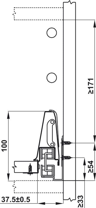 Ray hộp Alto giảm chấn Hafele 552.03.791 – ảnh 2