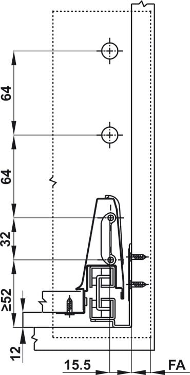Ray hộp Alto giảm chấn Hafele 552.03.791 – ảnh 3