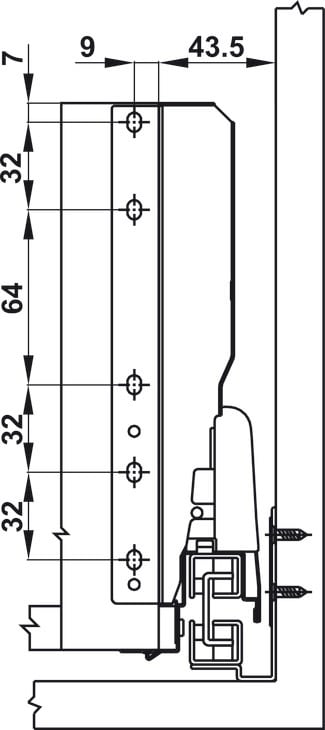 Ray hộp Alto giảm chấn Hafele 552.03.791 – ảnh 4