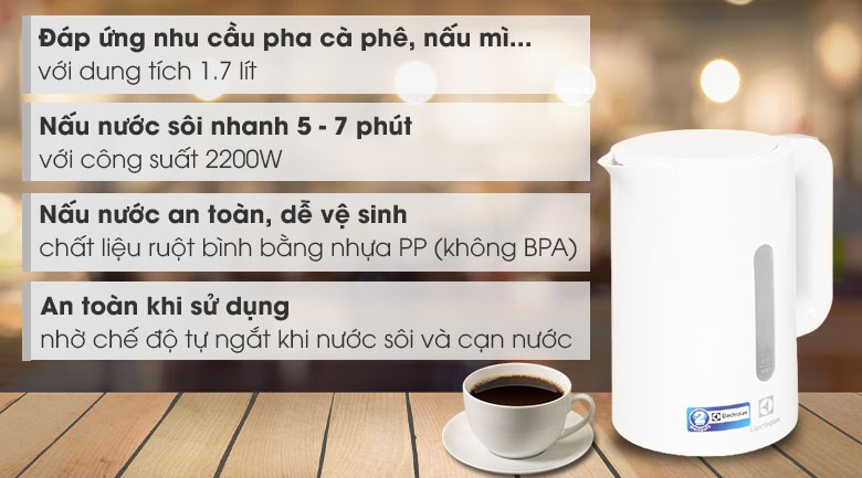 Bình đun siêu tốc Electrolux E2EK1-100W – ảnh 2