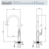  Vòi rửa chén nóng lạnh Kitchen Mixer Ecalite EF-H074C 