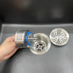 Chậu rửa đá đôi Granite 2A-Series Ecalite EGS-6005.28648HB ảnh 5