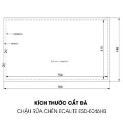 Chậu rửa chén Vision Manual Sink Ecalite ESD-8046HB ảnh 2