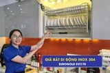 Kệ Bát Di Động Inox Mờ Cao Cấp Eurogold EVI170