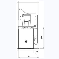 Giá bát đĩa nâng hạ Hafele 504.76.142 - Cho chiều rộng tủ 800 mm ảnh 2