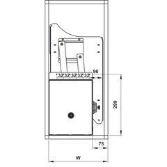 Giá bát nâng hạ Hafele 504.76.012 - Cho chiều rộng tủ 800 mm ảnh 2