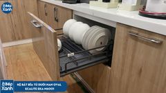 Kệ bát đĩa đa năng tủ dưới, nan Oval Grey N-Series Ecalite EKA-N6001 ảnh 6