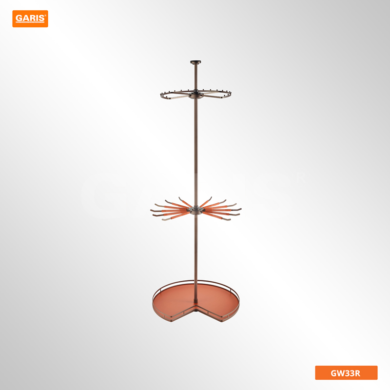 Giá Xoay Treo Góc Tủ Quần Áo Garis GW33R 3 Tầng – ảnh 2
