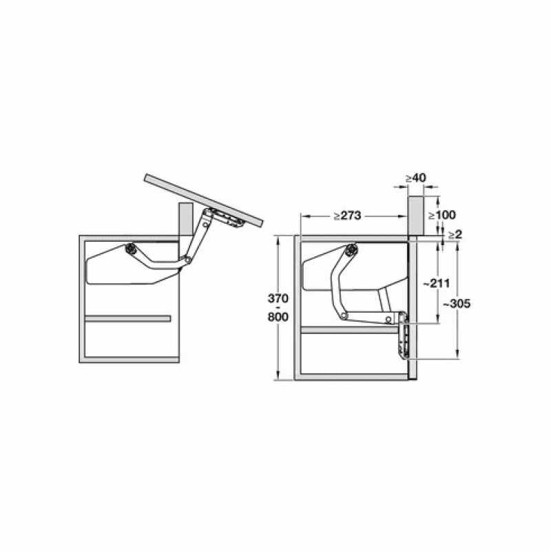 Bộ hộp lực Free Swing Hafele 372.34.620 – ảnh 2