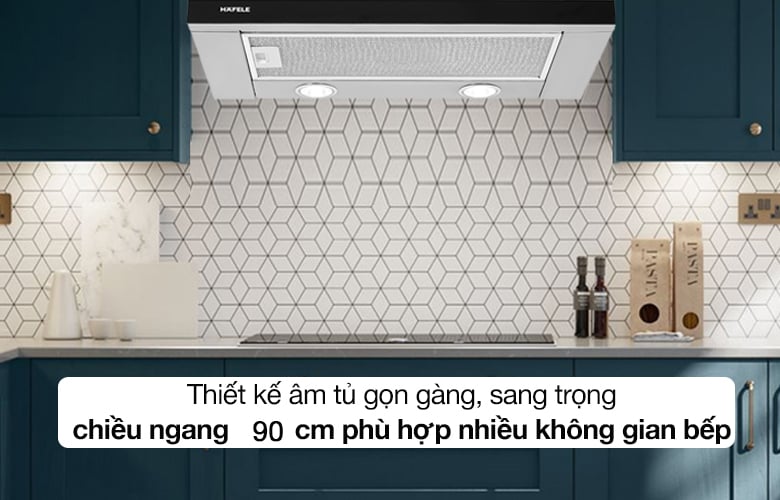 Máy Hút Mùi Âm Tủ 90cm Hafele HH-TG90E / Ngang 90cm, Kính đen, Mã số 539.81.075 – ảnh 6