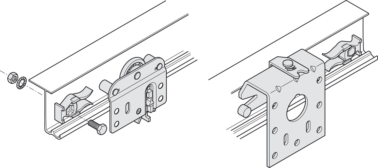 Phụ Kiện Cửa Trượt Tủ Hafele Slido Classic 50VFSR 400.51.121 – ảnh 6