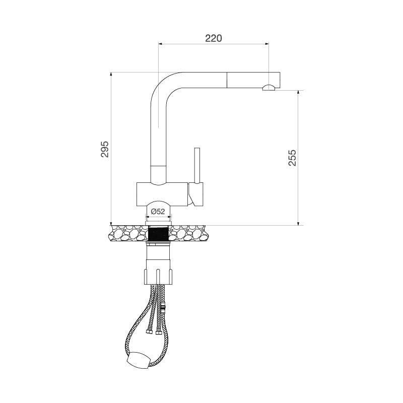 Vòi rửa chén nóng lạnh Malloca K103-SS / Inox 304 - Bộ lọc tạo bọt trên vòi rửa chén Malloca K103-SS Vòi rửa chén nóng lạnh Malloca K103-SS / Inox 304 - Bộ lọc tạo bọt trên vòi rửa chén Malloca K103-SS